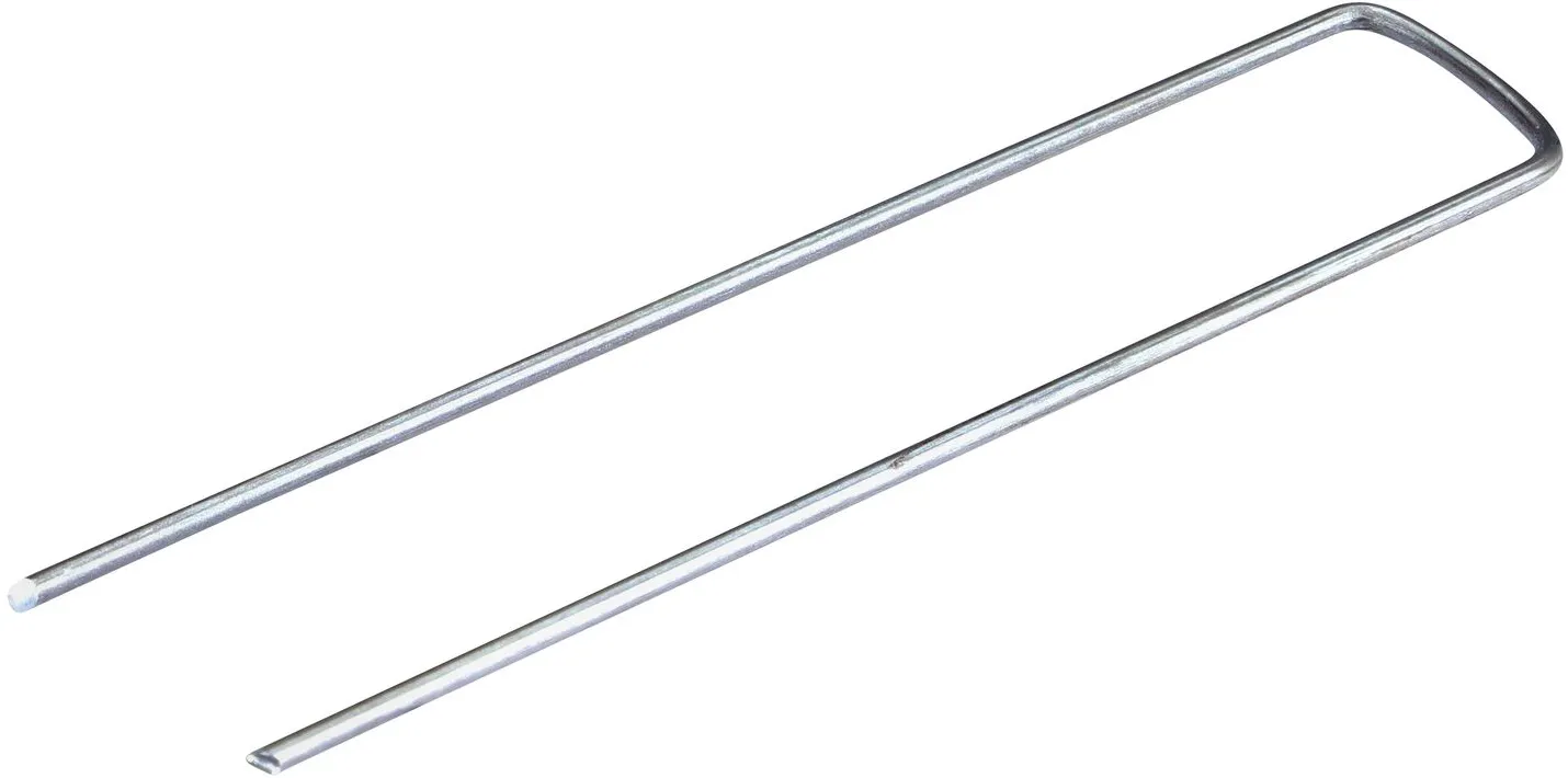 NDS 6 in. Flat Top Sod Staple in Galvanized Steel (NDS FW6) holds drip supply tubing securely