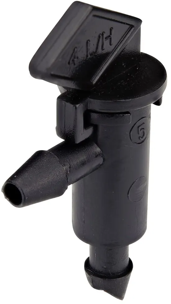 1 GPH Take-A-Part™ Flag Emitter with barbed inlet has a pull flag for easy cleanout (NDS TAE 10)