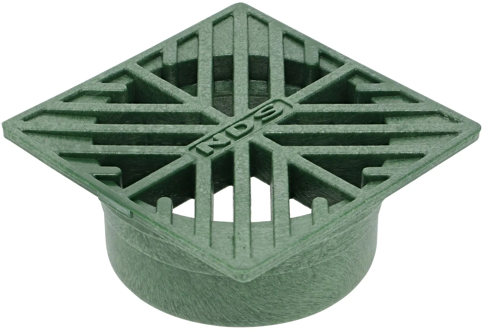 NDS Green plastic 4 in. Square Grate fits 3 in. Drain Pipes & Fittings (NDS 1)