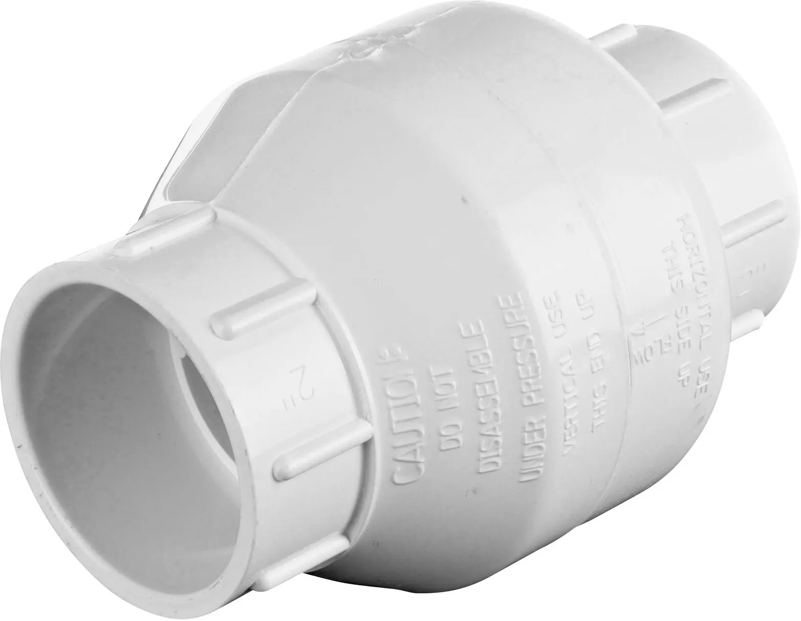 PVC Swing Check Valve, 2 in. IPS S X S, White