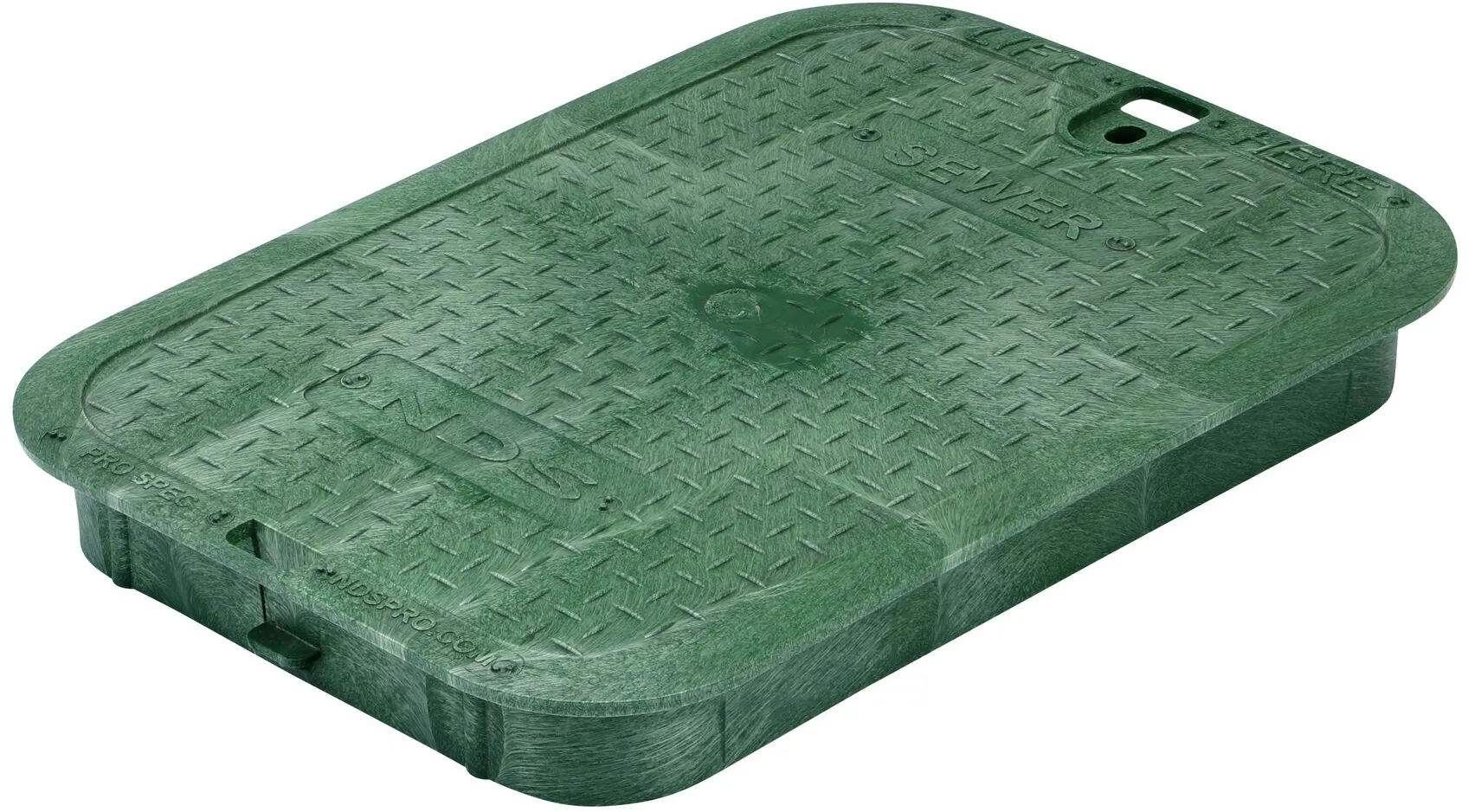 14 in. X 19 in. Rectangular Pro-Spec® Series Valve Box Cover, Green Sewer