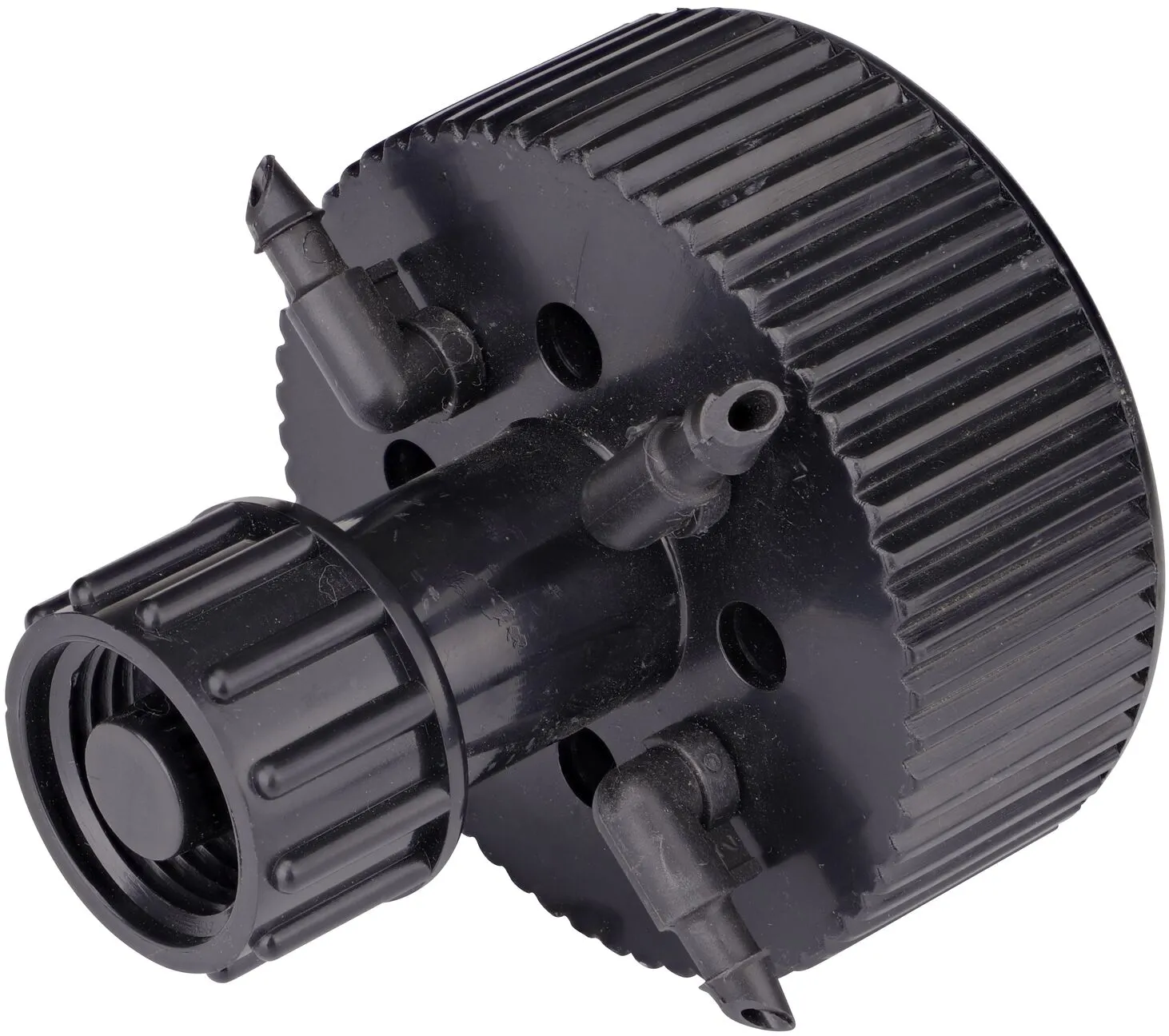 Hydro-Port® Adjustable Four Outlet Bubbler, up to 20 GPH per Outlet, converts sprinkler system into drip irrigation (NDS HPAM 4)