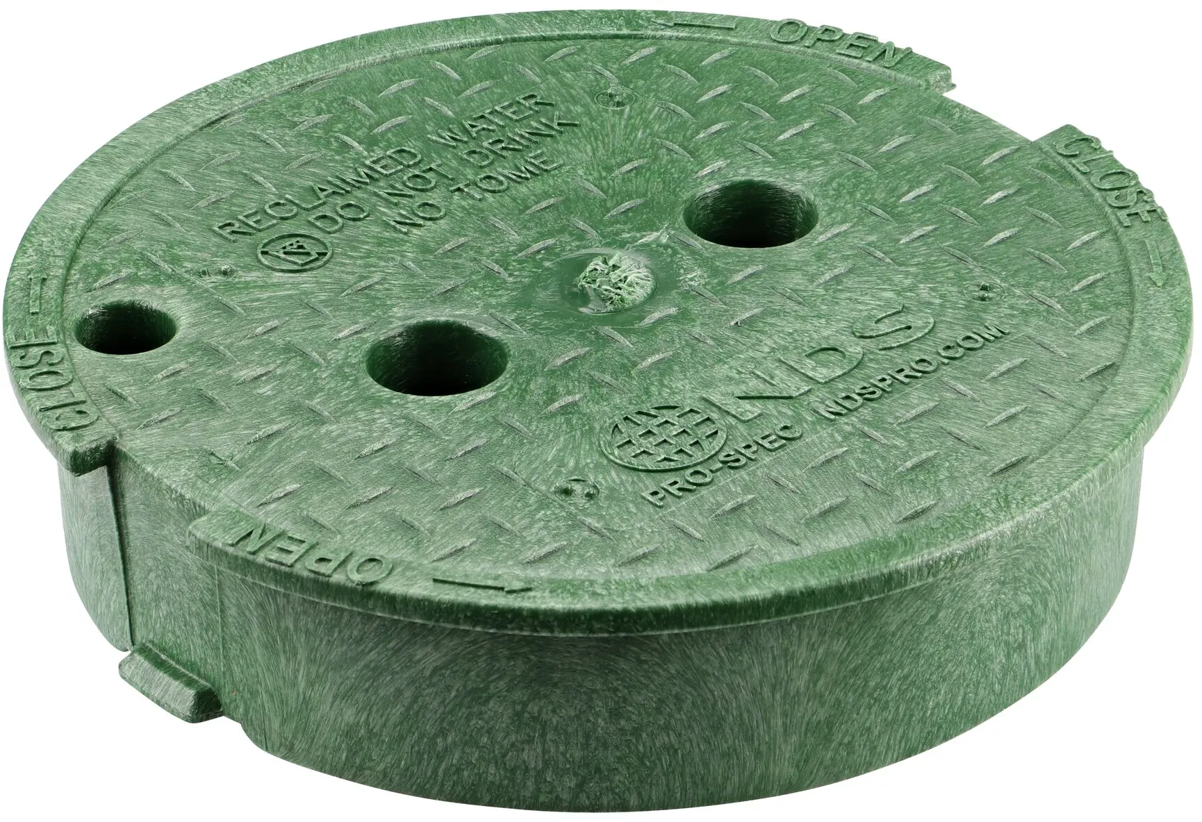 10 in. Round Pro-Spec® Series Valve Box Cover, Green Reclaimed Water