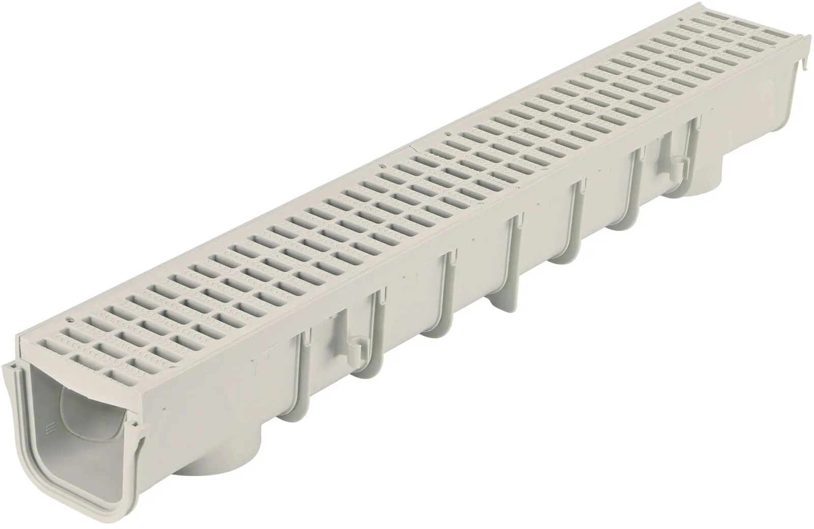 Two NDS 5 in. Pro Series Channel Drain Grates made of Plastic fit on one 5 in. Pro Series Channel Drain Deep Profile (NDS 864G*, NDS M864G, NDS 800, NDS 814)