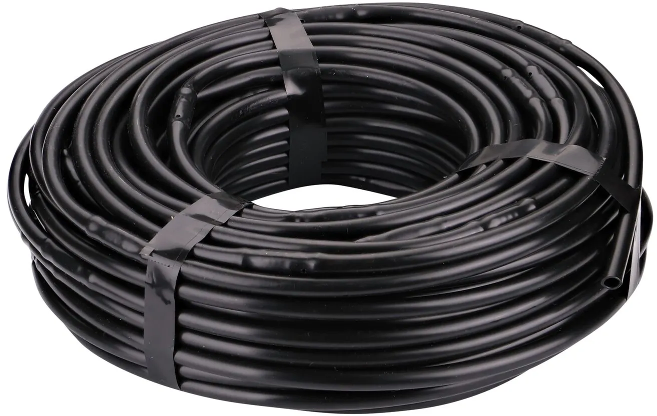 NDS Black 100 ft. 1/4 in. Dura Flo™ JR Dripline with 12 in. spaced 0.5 GPH Non-Pressure Compensating Emitters (NDS SFJR-BL-12-01)