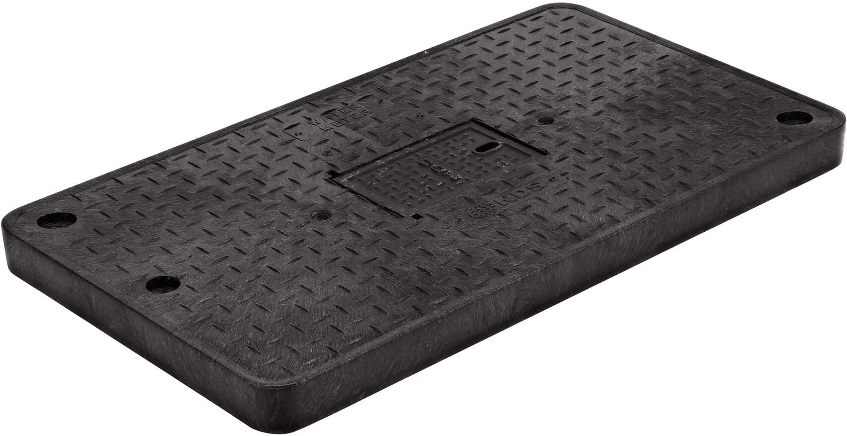 17 in. X 30 in. Rectangular Meter Box Drop-in Cover, Black Water Meter ...